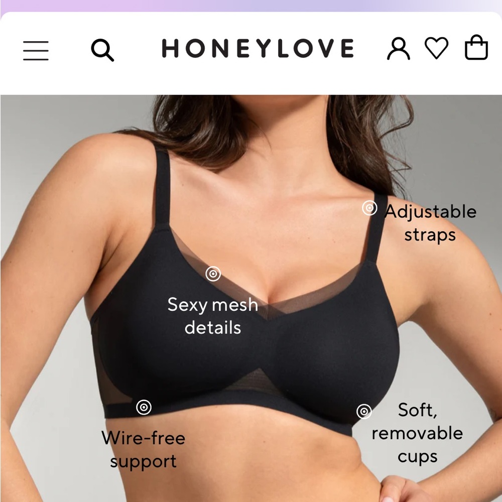 HoneyLove lace CrossOver Bra. Size medium